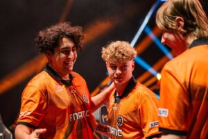 (L-R) Alfajer, kaajak, and Chronicle of Fnatic